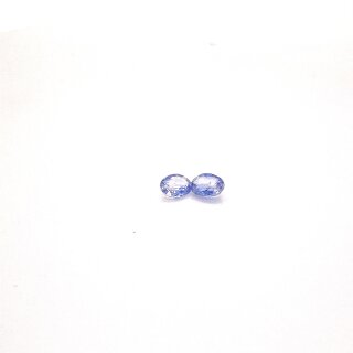 Edelstein Saphir Paar hell-blau oval 0,88 ct