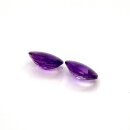 Edelstein Amethyst violett Bufftop Paar 4,32 ct