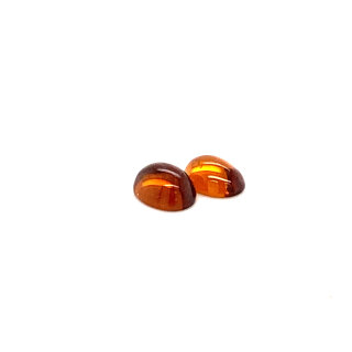 Hessonit Granat Cabochon Paar oval 1,98 ct