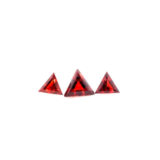 Granat triangel dreier Set rot 2,63 ct