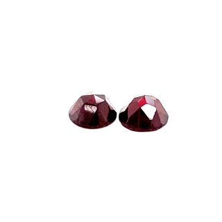 Granat Rosen Paar rot 5,52 ct rund